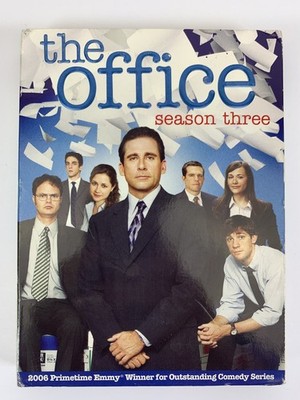 The Office Season 3 DVD 2006 Steve Carell Emmy Winner 4-Disc Set Widescreen