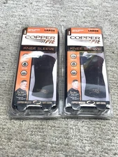 Lot Of 2 New Copper fit copper infused compression sleeve knee sz large