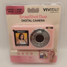 NEW Vivitar SnapShot Duo Digital Zoom. 56MP 2.7K Video VECS124X2-PINK