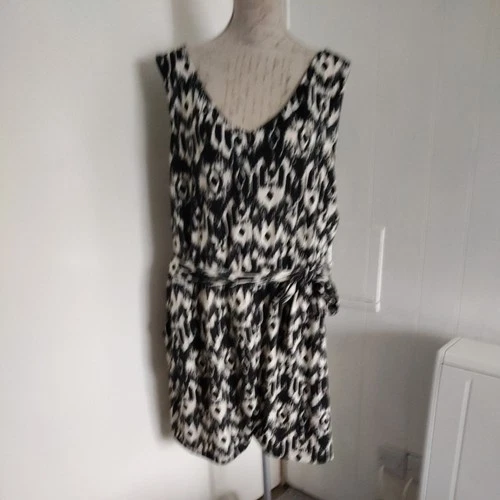 Nutmeg black/white playsuit with belt size 22 brand new tags excellent condition