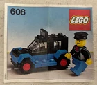Vintage Lego #608 Taxi Car Set Complete. Near Mint!! With Manual