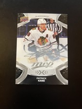 Patrick Kane Silver Auto Script Parallel #217 - 2021-22 Upper Deck MVP
