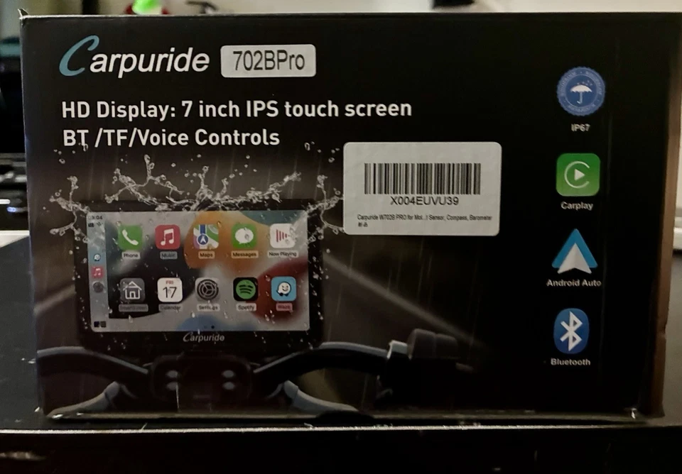 Carpuride W702B PRO Motorcycle Carplay Screen for BMW R1200GS R1250GS S1000XR H1 - Image 2 of 4