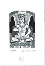 IGOR BARANOV: Exlibris für Karl F. Kröger, Halbakt