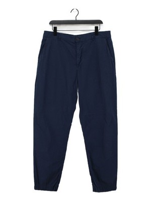 Universal Works Men's Trousers M Blue 100% Cotton Tapered Chino