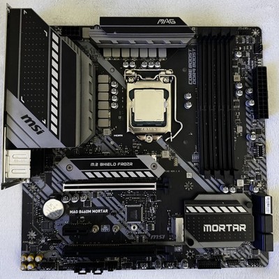 Combo -MSI MAG B460M Mortar mATX Motherboard LGA1200 + i5-10400 