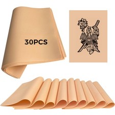 30 Pack Fake Skin for Tattoo Practice, 7.5"x5.6" ReelSkin complexion 30pc