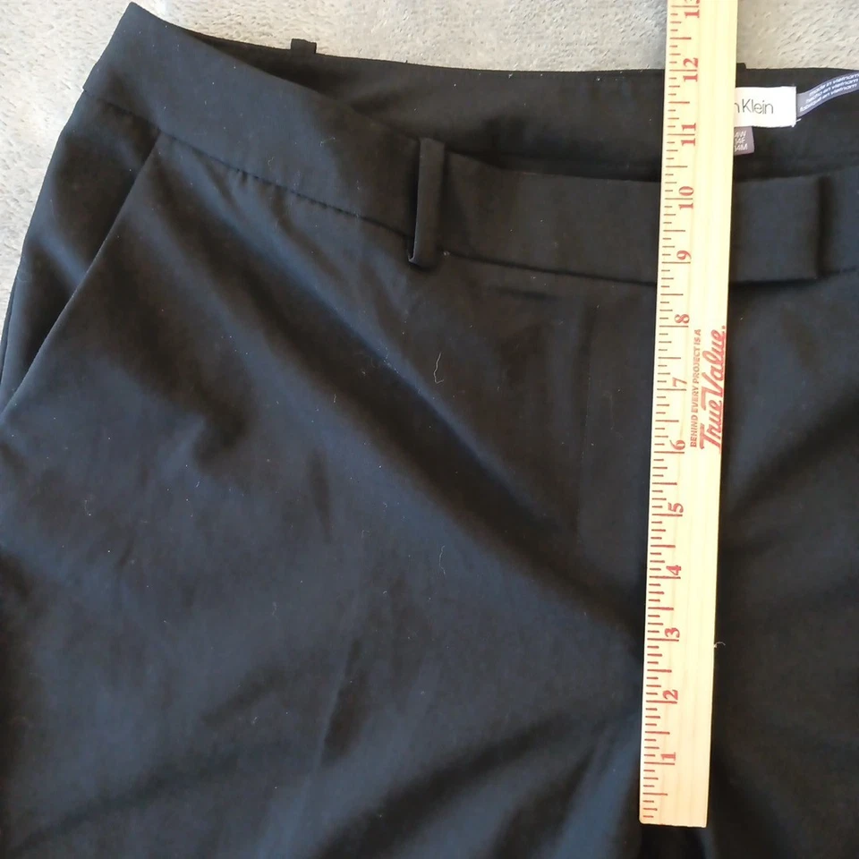 Calvin Klein Dress Pants Womens Plus Size 14W Black Pockets 40x32 Mid Rise - Image 3 of 4