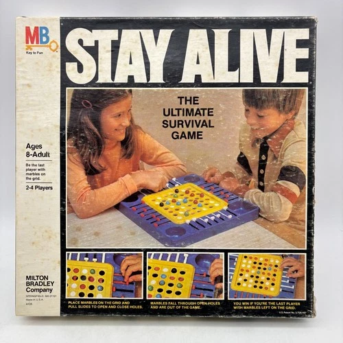 VINTAGE Stay Alive COMPLETE Milton Bradley 1978 Marble Ultimate Survival Game