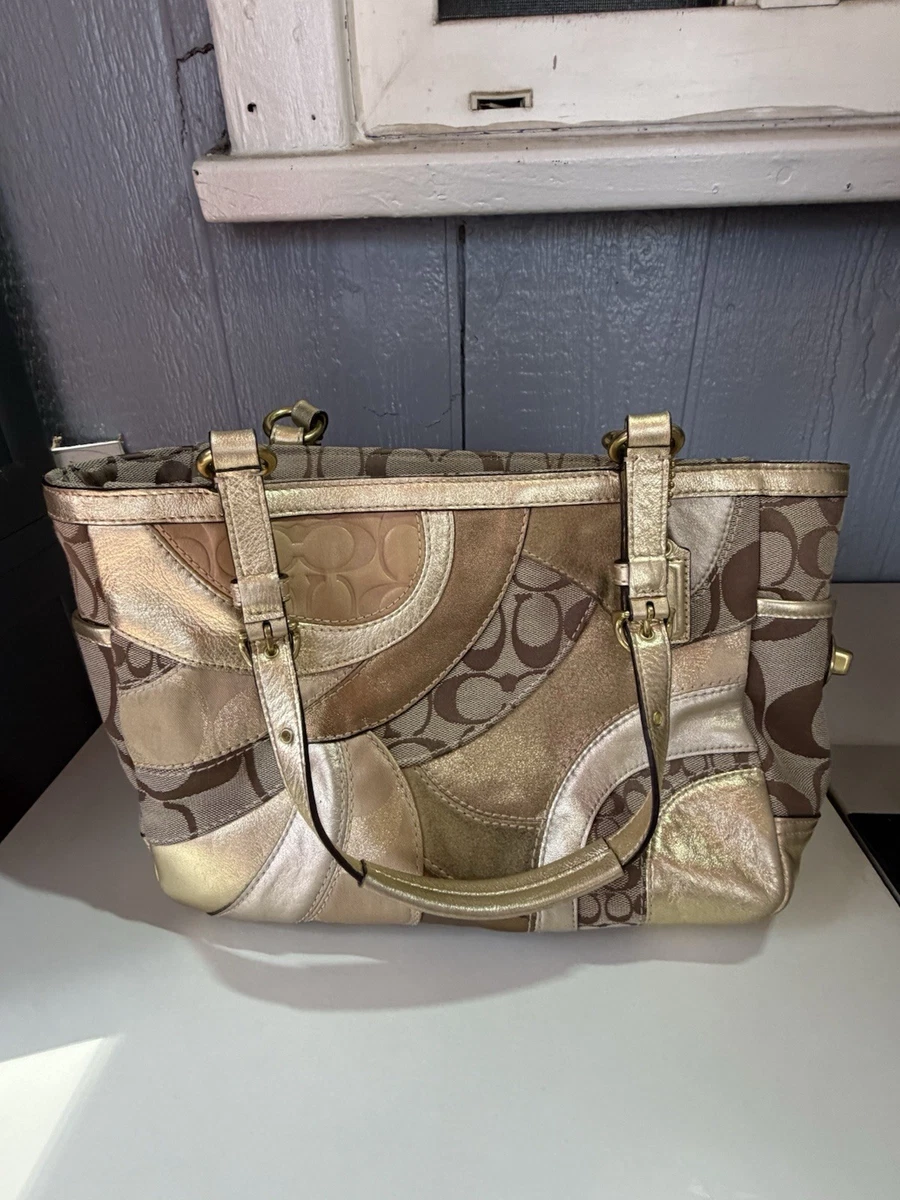 Coach Patchwork Canvas Exterior Large Bags & Handbags for Women