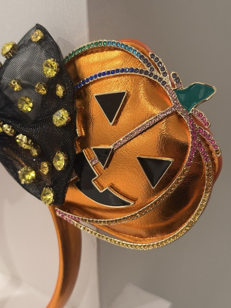 2025 Baublebar Disney Minnie Mouse Pumpkin Halloween Crystal Bow Ear Headband Limited!! BAUBLEBAR 2025 Minnie Mouse Disney Pumpkin Ears  main image 2