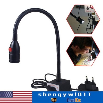 LED CNC Lathe Mill Work Light Spot Lamp 20'' 5m Magnetic Base Gooseneck 1W USA