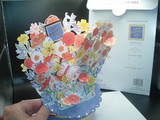 Mother's Day Pop up 3D Greeting Card   Large Floral Bouquet w/butterfly FREE SH