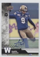 2018 Upper Deck CFL Auto Justin Medlock #93 Auto 2b2