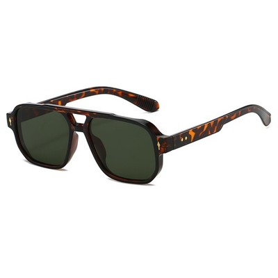 Trendige eckige Sonnenbrille, Vintage, Retro, rechteckig, Brille...