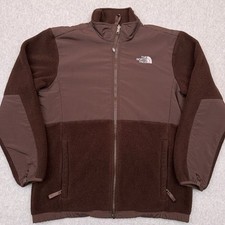 The North Face Denali II Fleece Jacket Girls XL Brown Full Zip Mock Neck
