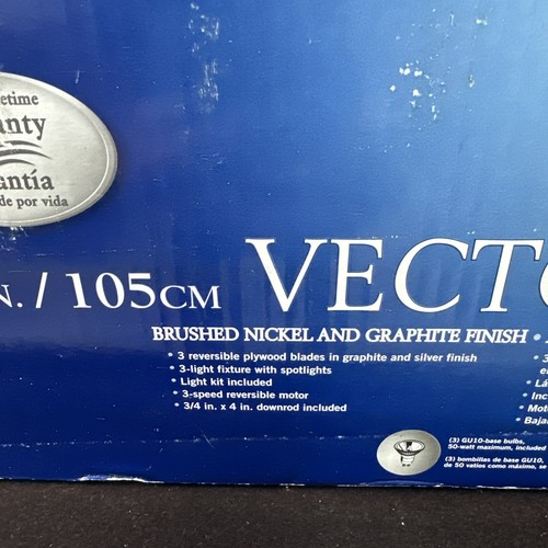 Harbor Breeze 42" Vector Elite Ceiling Fan - Brushed Nickel & Graphite - New - Picture 4 of 11