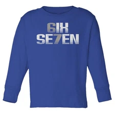 Six Seven 6 7 Viral Meme – 6ix Se7en Graphic 67 Funny Toddler Long Sleeve TShirt