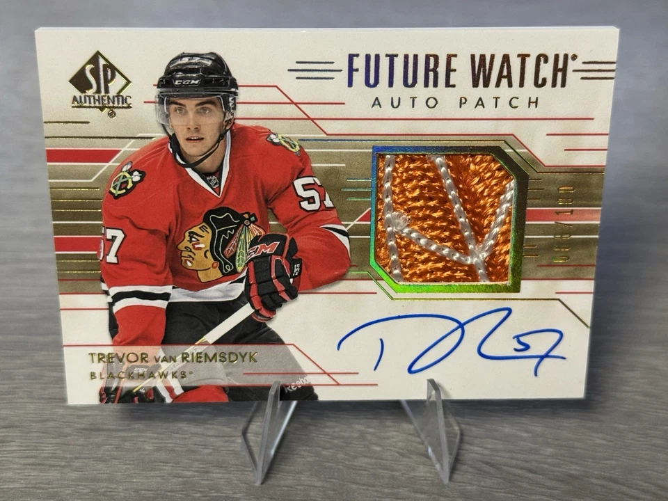 🧊🏒TREVOR VAN RIEMSDYK 2014 SP Authentic Future Watch Auto Patch /100 #TVR!🏒🧊 - Image 2 of 3