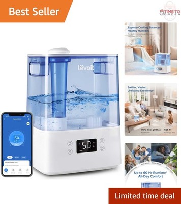 Ultrasonic Smart Top Fill Humidifier 6L Quiet Essential Oil Diffuser App Control