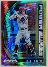 2020 Panini Prizm Draft Picks Power Surge Green Pulsar Casey Martin Auto