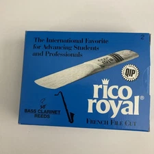 RICO ROYAL BASS CLARINET REEDS (8 REEDS) STRENGH 2 OPEN BOX 1