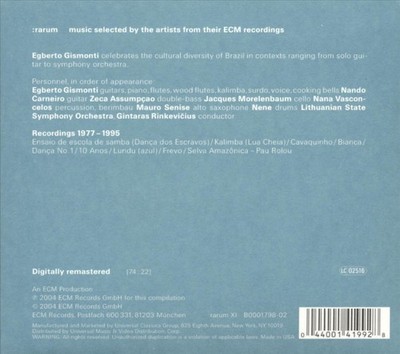 EGBERTO GISMONTI (GUITAR/COMPOSER) - SELECTED RECORDINGS (RARUM XI) NEW CD
