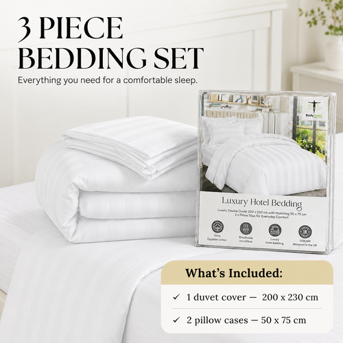 3 Pcs Soft Hotel Style Bedding Set - Lightweight & Breathable with 2 Pillowcases - Picture 4 of 29