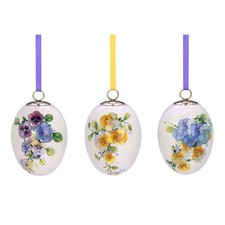Ostergeschenk Ostereier Motiv Blumen 3 Stk. zum Aufhängen Osterstrauß Osterdeko
