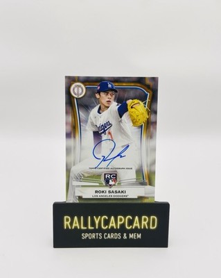 2025 Topps Tribute #LLA-ROKI Roki Sasaki /75 RC Rookie Auto League Inauguration