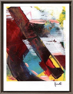 Modern Expressionist 9x12 Acrylic on Paper Painting FINELLI One of Kind COA G15B