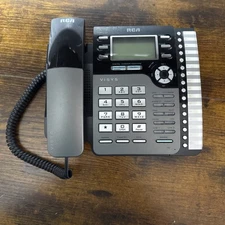 RCA ViSys 25205RE1-A 2-Line  Integrated Answering System Untested No Cords