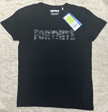 NEW Official Fortnite Mens Logo Short Sleeved T-Shirt Black Size S BNWT