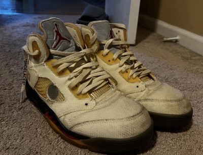 Air Jordan 5 Off-White Sail Size 11  Used | Clean w/ Wear | No Box |