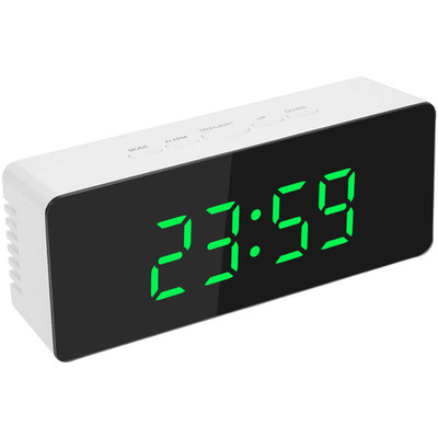 LED Spiegeluhr Celsius und Fahrenheit 3 Helligkeitsstufen Zeit und Temperatur