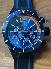 Invicta S1 Rally Overdrive Men's Watch 52mm, Black, Blue with Blue Dial NEW