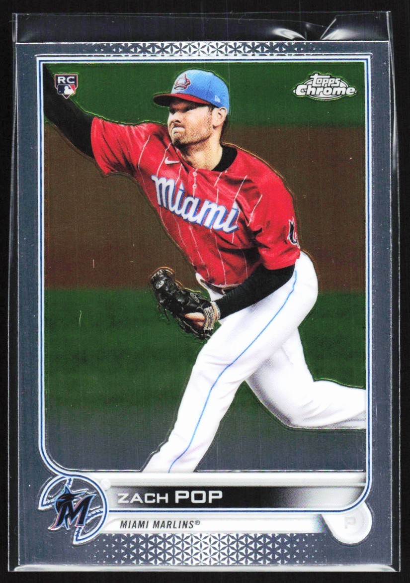 2022 TOPPS CHROME ZACH POP RC MIAMI MARLINS #41