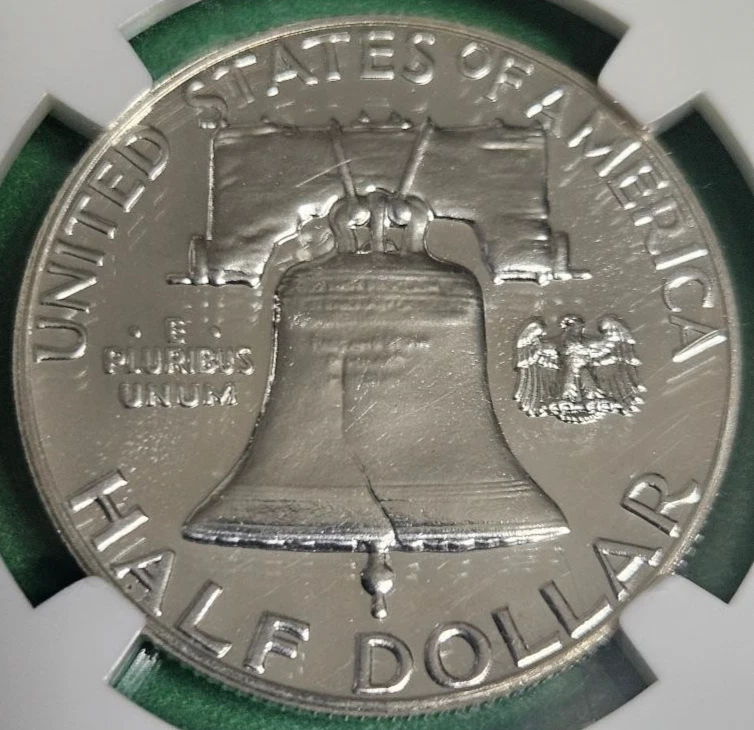 1963 P Franklin Half Dollar MS66 Scarce Grading-NGC Population 241) Bells US 50c - Image 4 of 4