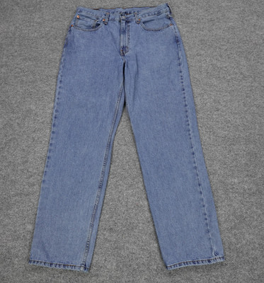 Levis 550 Jeans Mens 36x34 Blue Denim Relaxed Fit Tapered Leg Red Tab Logo