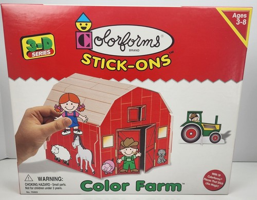 Vintage Colorforms Color Farm Stick-Ons Kids Toy 1999 Open Box Unpunched - 第 1/7 張圖片