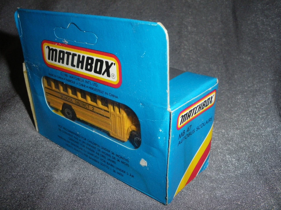 284B Vintage 1981 Matchbox MB 47 Autobus per la Scuola Quartiere 2 USA 1:76 - Immagine 3 di 4