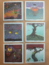 2024 Widespread Panic Snake Oil King 6-set 8"x8" mini prints blue Spusta of 150