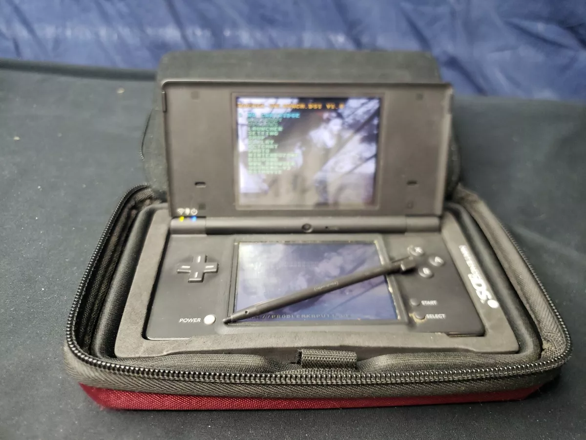 Nintendo DS DSi Original Console Black With Stylus & Charger + Hard Case  TESTED