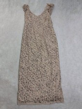Size 14 Debut By Debenhams Nude Beaded Sequin Evening Dress Mother Of Bride