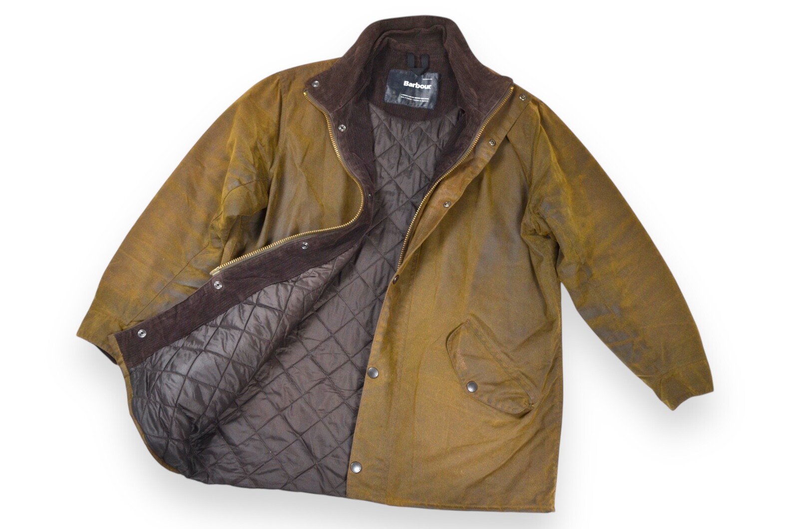 Men's Barbour Newhampshire Wax Jacket in Vintage Olive A1900 England Size L