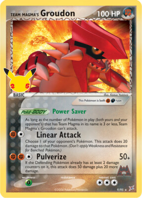 【希少】TEAM MAGMA’S Groudon マグマ団のグラードン 9/95 TEAM MAGMA'S GROUDON 09/95 -POKEMON - 2021 25TH ANNIVERSARY