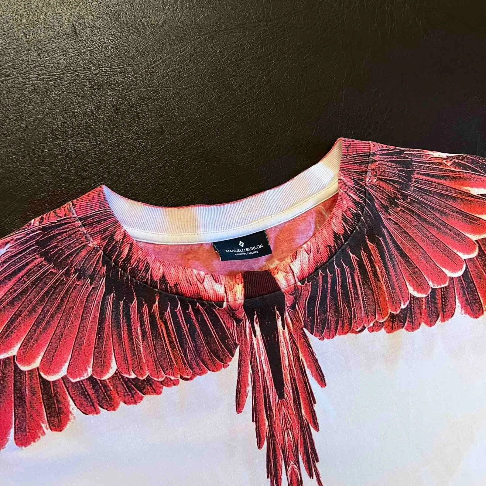 T shirt iconica Marcelo Burlon stampa uccellino taglia S