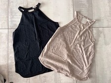 River Island two tops black beige 