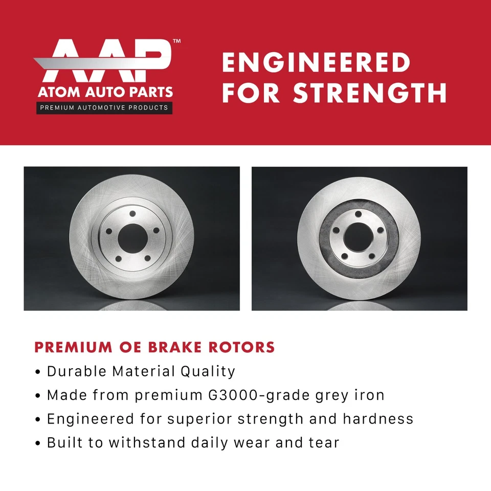 Front Brake Rotors + Ceramic Pads for 2005-2012 Ford Escape Mazda Tribute - Image 3 of 4