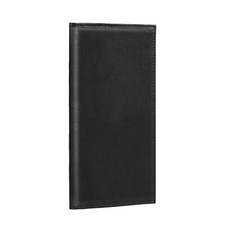Leather Checkbook Cover for Top Side Tear Registers Slim Wallet for Men Women